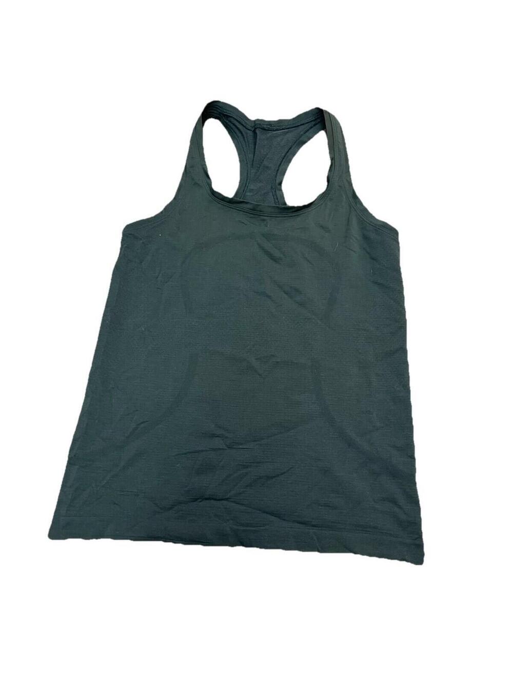Lululemon Swiftly Tech Racerback Tank Top Size 6 Black Seamless Mesh Running H99